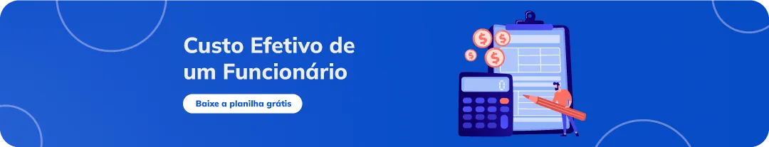 Planilha de cálculo do custo efetivo de um funcionário