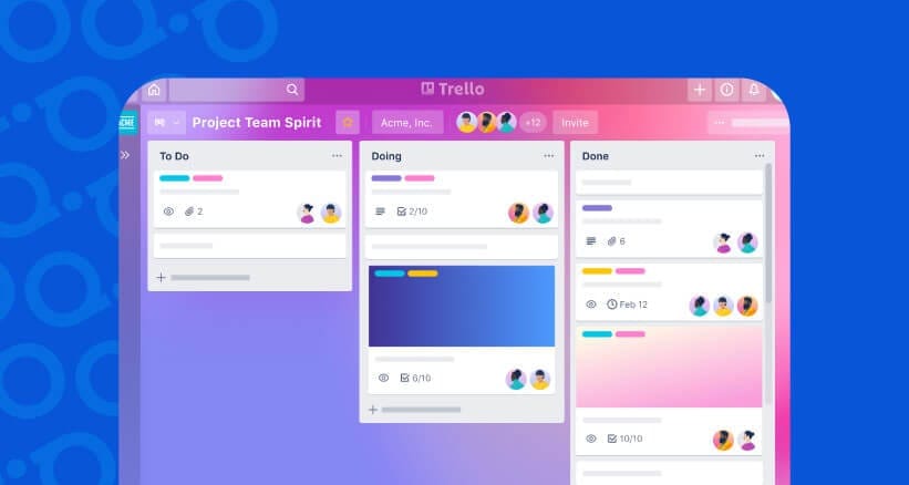 Gestão de tarefas - Trello