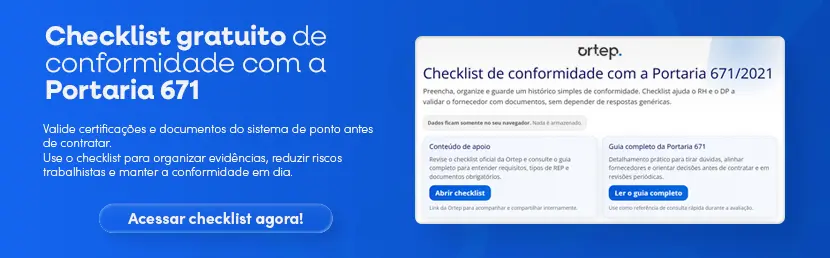 Banner - Checklist - Portaria 671
