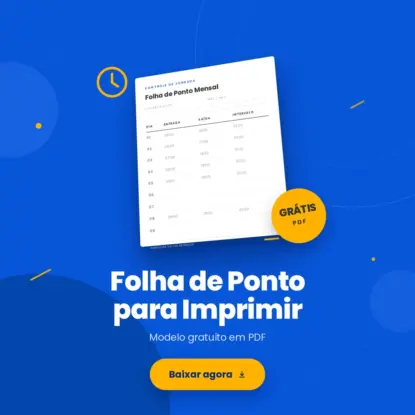 Folha de ponto para imprimir